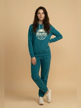 Roots Teal Pullover Hoodie